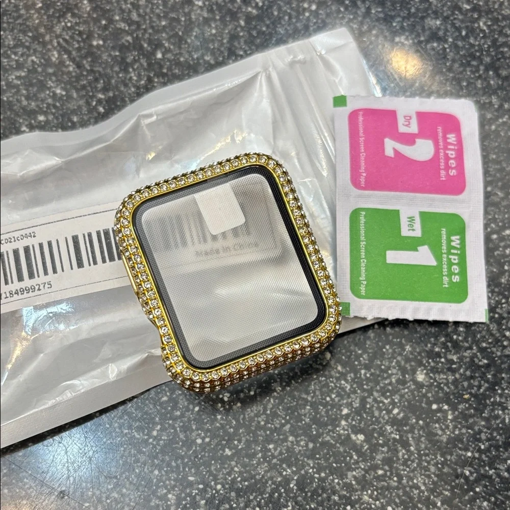 Luxury Gold Smartwatch Case with Crystalsgold with crystals